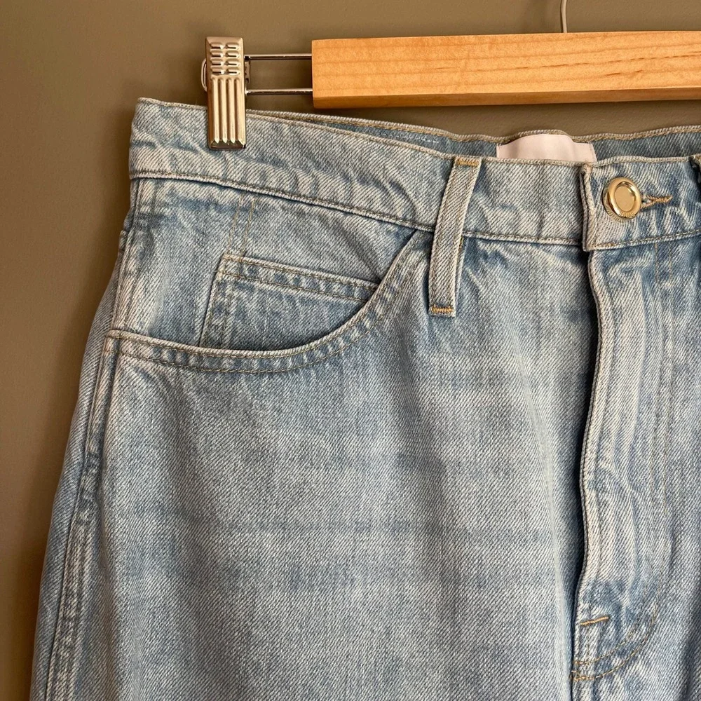 FRAME Le Italien Maxi‎ Skirt Denim Jean Skirt Size 29 Turin Wash Blue Chic Sexy